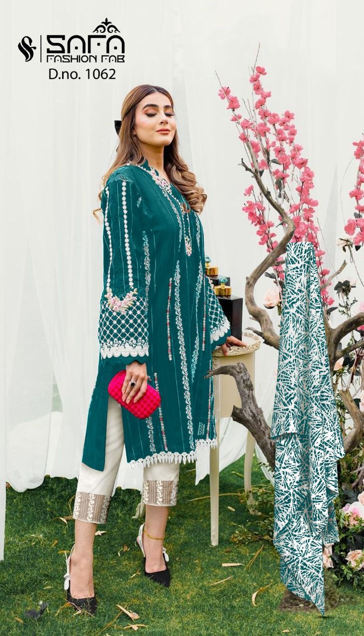 SAFA FASHION FAB 1062 BLACK PAKISTANI KURTI Anant Tex Exports Private Limited