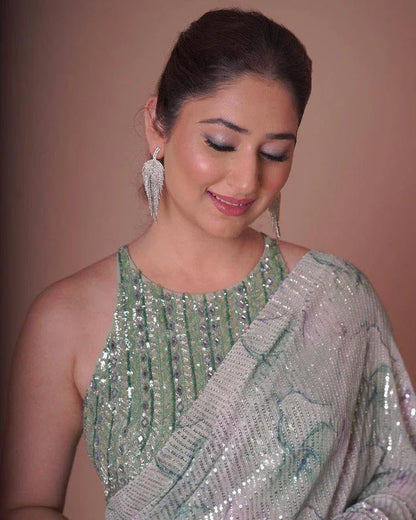 PARTY WEAR SEQUENCE EMBROIDERY WORK SAREE Anant Tex Exports Private Limited