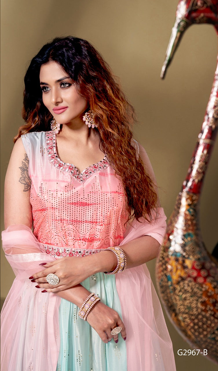 PARTY WEAR PURE CHINON LEHENGA CHOLI Anant Tex Exports Private Limited