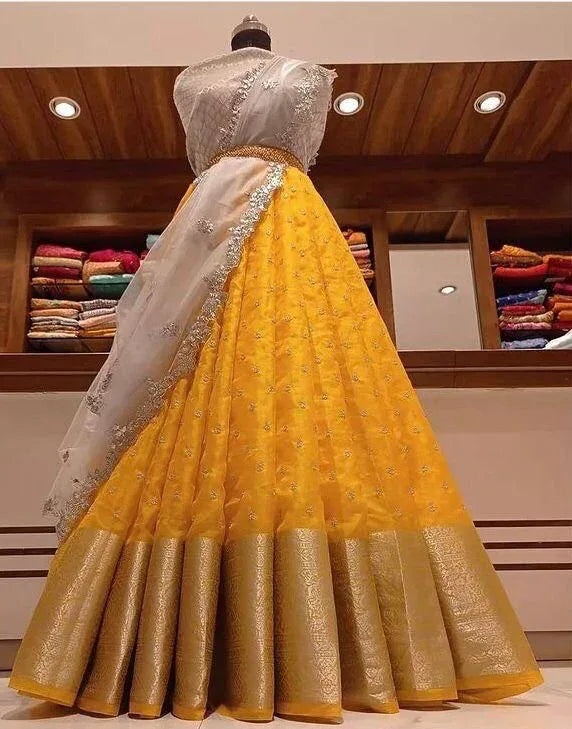 Fancy Kanchi Organza Silk Lehenga Anant Tex Exports Private Limited