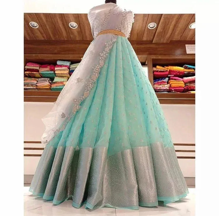 Fancy Kanchi Organza Silk Lehenga Anant Tex Exports Private Limited