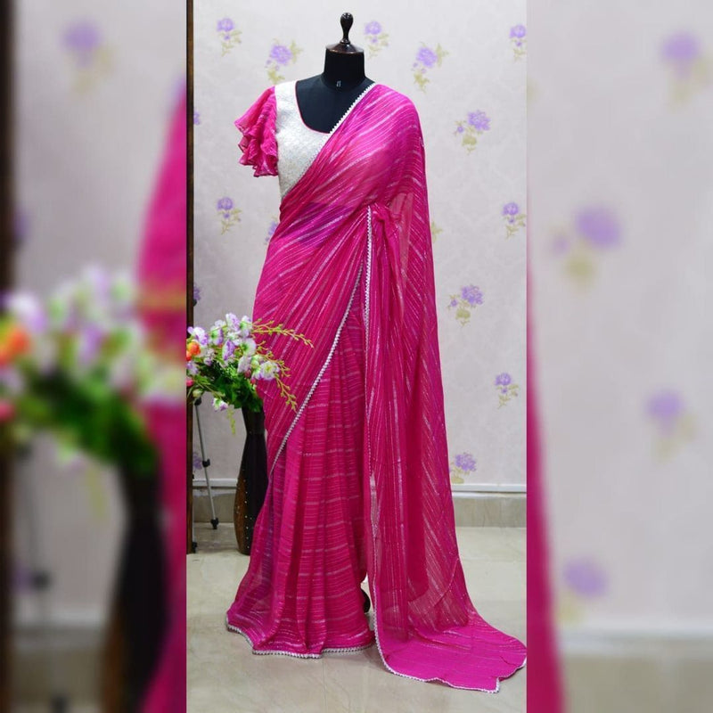 Beautiful Pure Viscose Georgette Saree Anant Tex Exports Private Limited