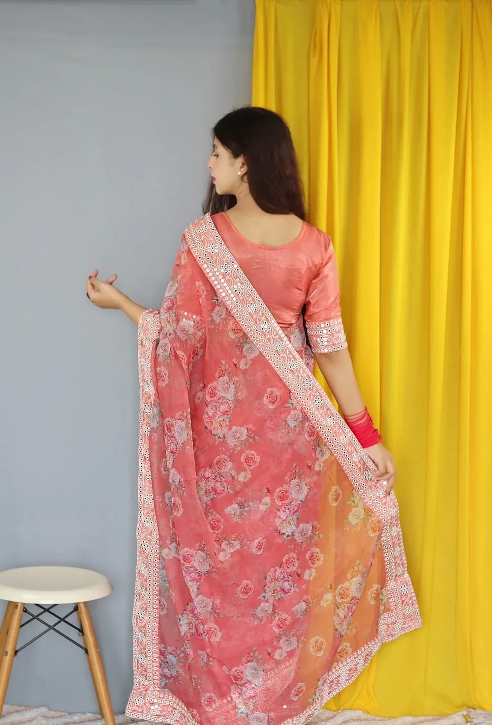 Beautiful Heavy Pure Organza Digital Print Saree Anant Tex Exports Private Limited