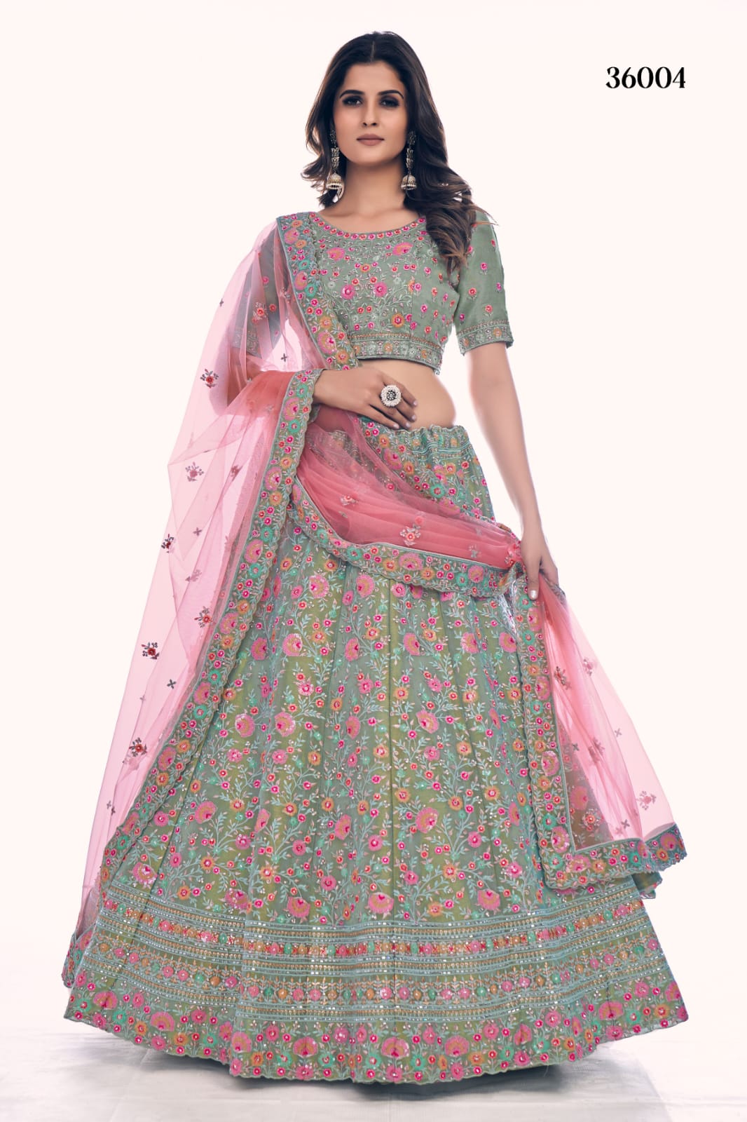 POSHAK VOL 4 DESIGNER LEHENGA D.NO 36004 Anant Tex Exports Private Limited