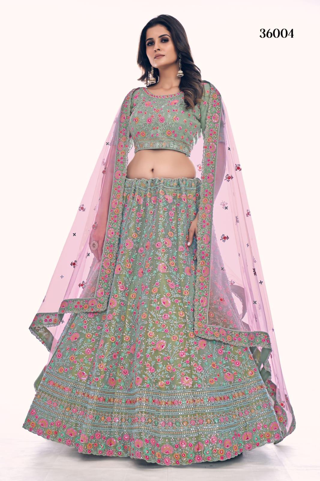 POSHAK VOL 4 DESIGNER LEHENGA D.NO 36004 Anant Tex Exports Private Limited