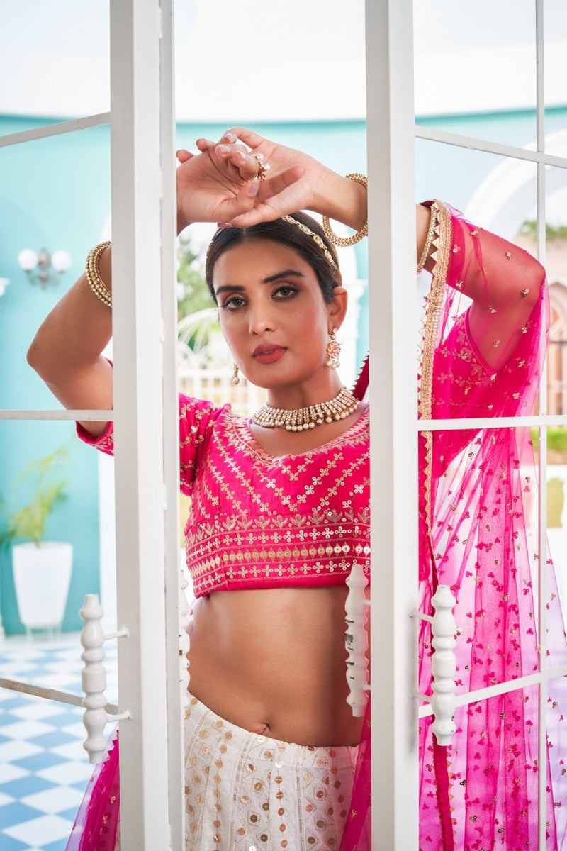 FANCY OCCASION WEAR SEQUINS LEHENGA D.NO 1738 Anant Tex Exports Private Limited