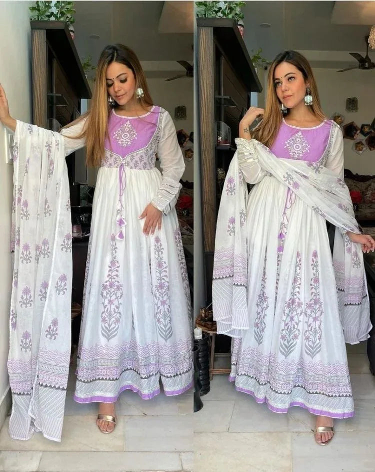 FANCY ANARKALI GOWN DUPATTA SET Anant Tex Exports Private Limited
