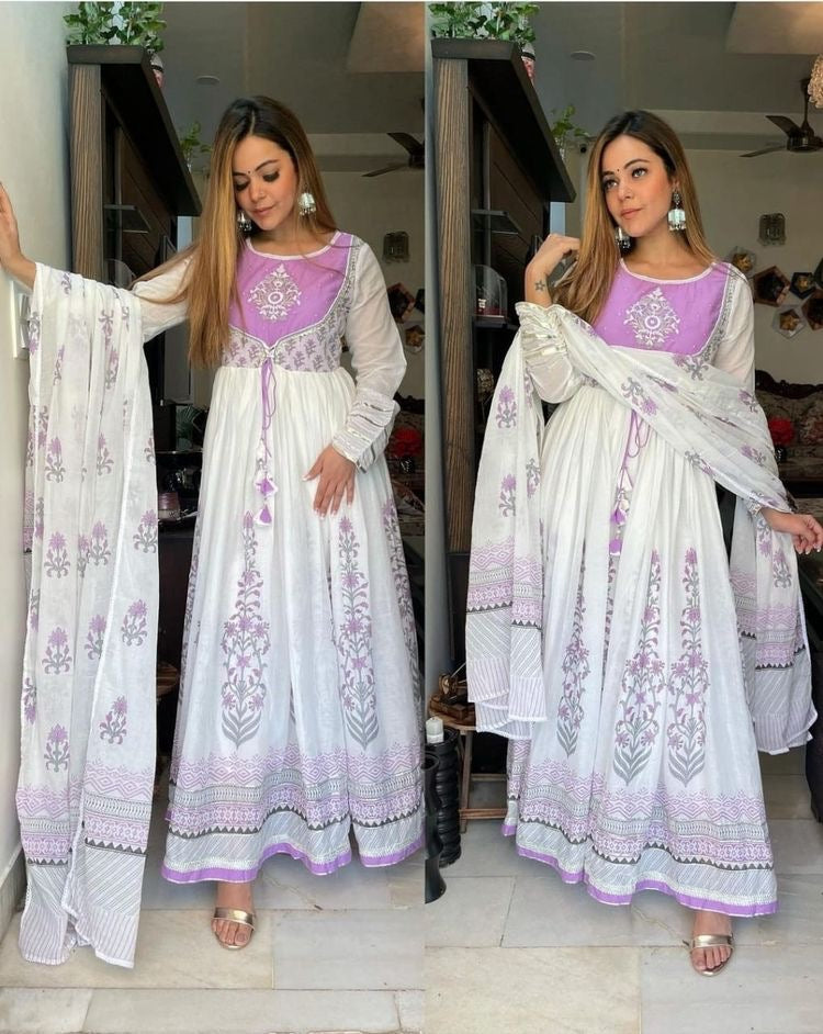 FANCY ANARKALI GOWN DUPATTA SET Anant Tex Exports Private Limited