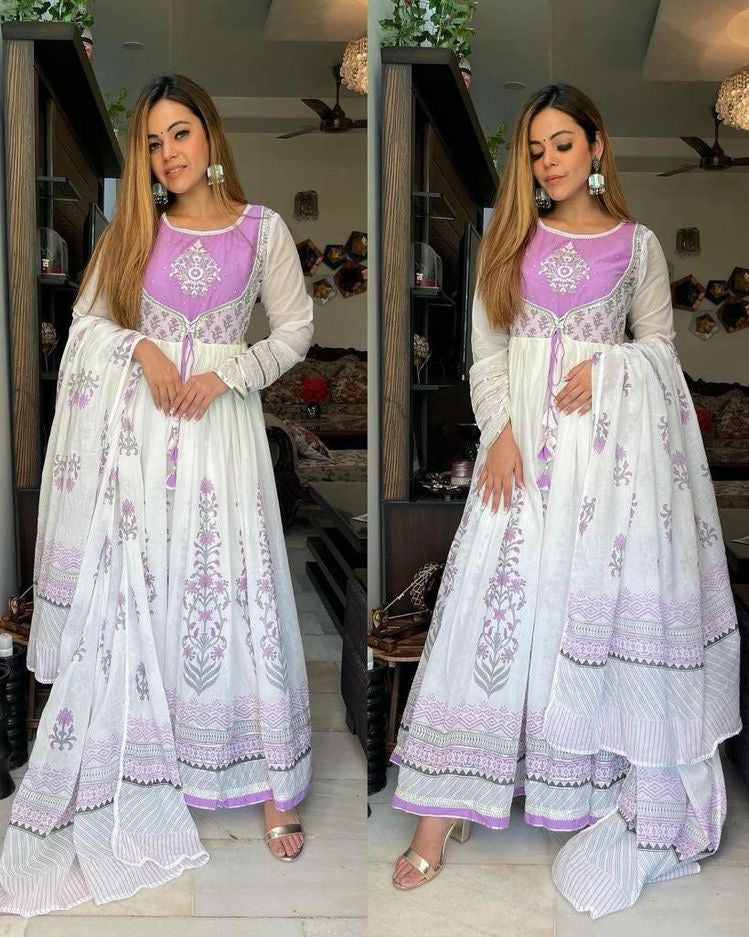 FANCY ANARKALI GOWN DUPATTA SET Anant Tex Exports Private Limited