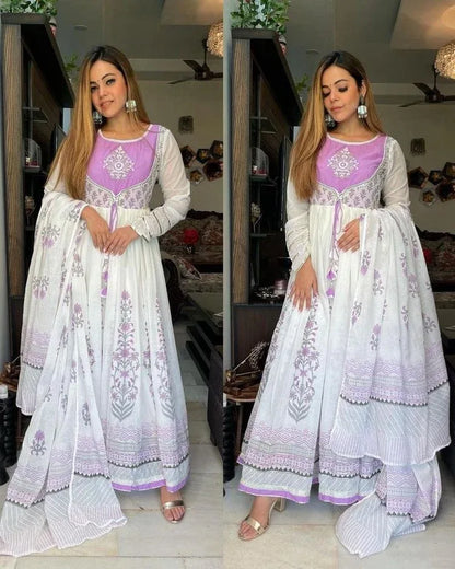 FANCY ANARKALI GOWN DUPATTA SET Anant Tex Exports Private Limited