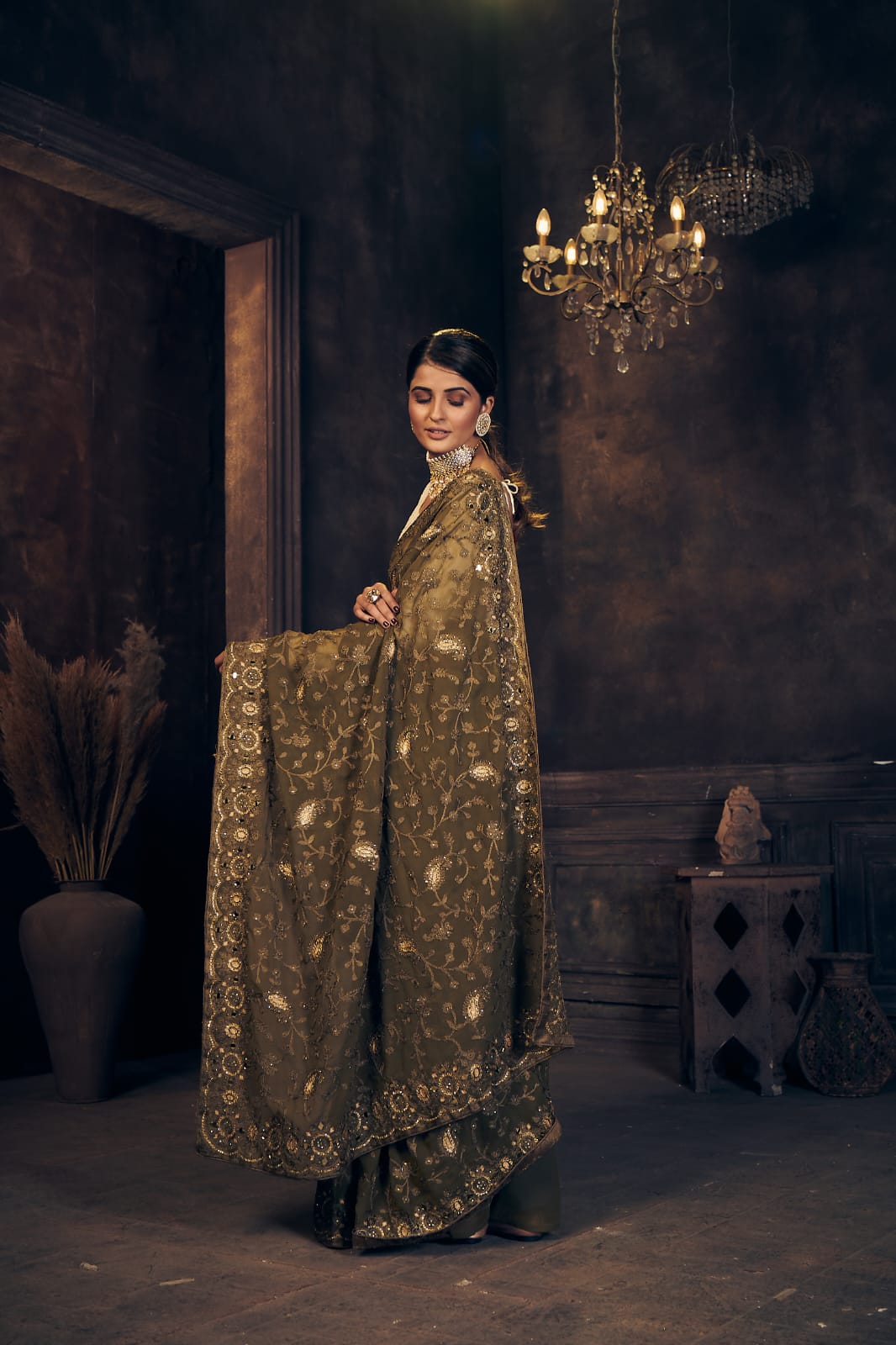 Rannkaar Heavy Butterfly Georgette Saree Anant Tex Exports Private Limited