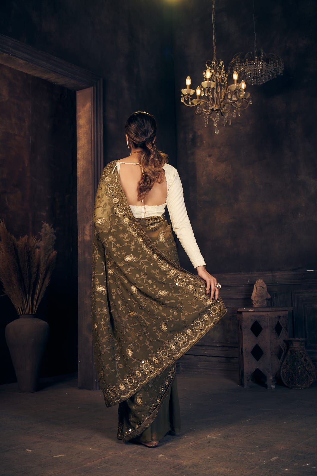 Rannkaar Heavy Butterfly Georgette Saree Anant Tex Exports Private Limited