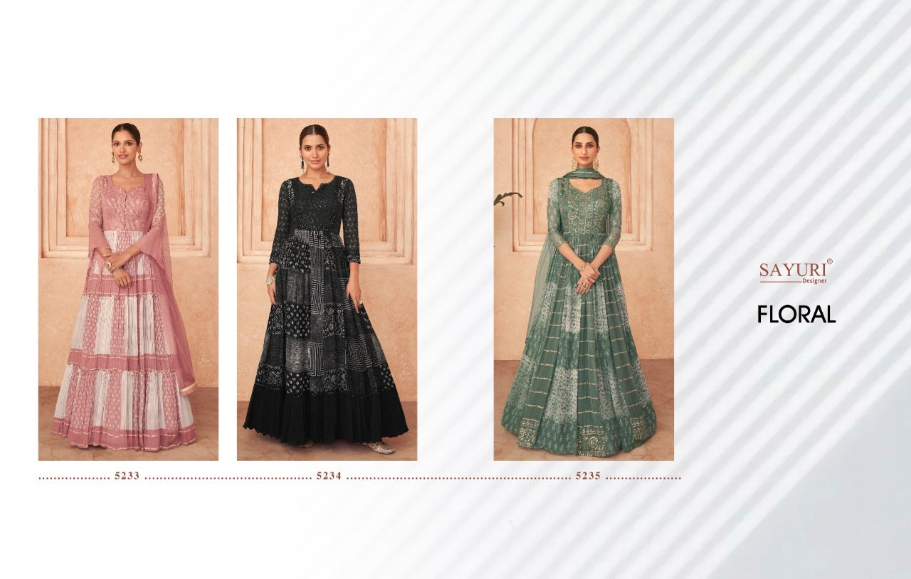 SAYURI DESIGNER FLORAL 5233 SERIES SALWAR SUIT Anant Tex Exports Private Limited