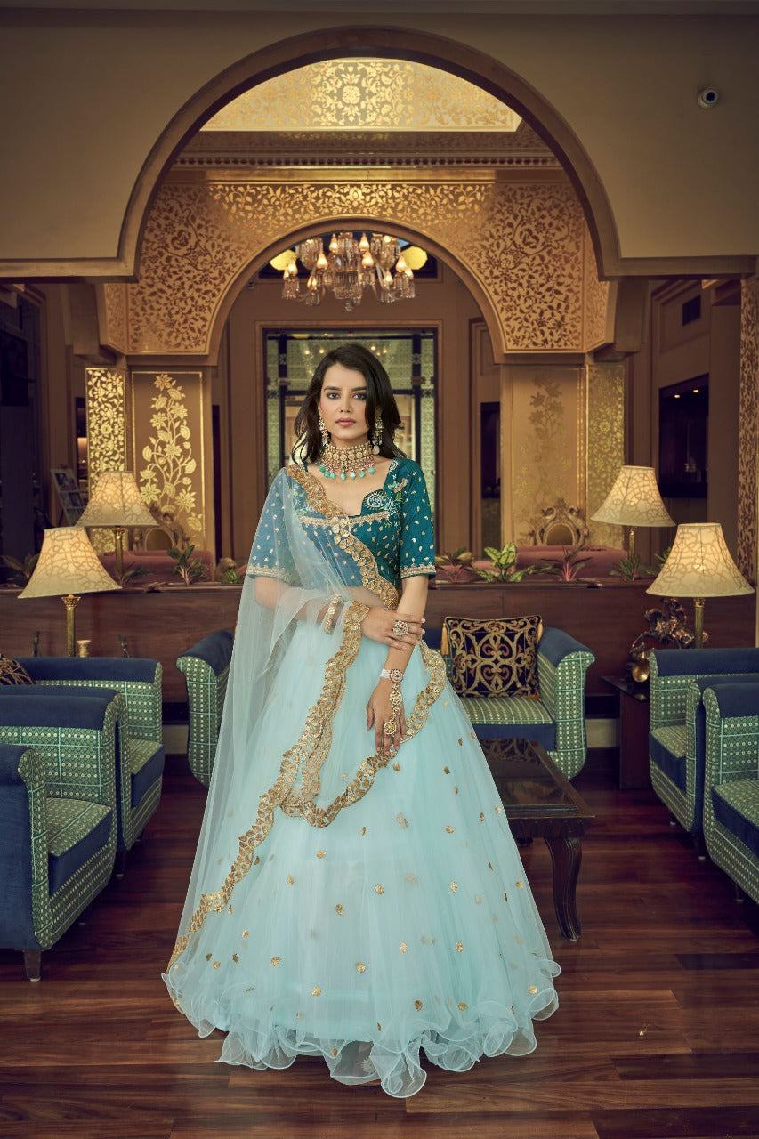 Aahvan Rajwada Heavy Net Designer Lehenga Choli Anant Tex Exports Private Limited