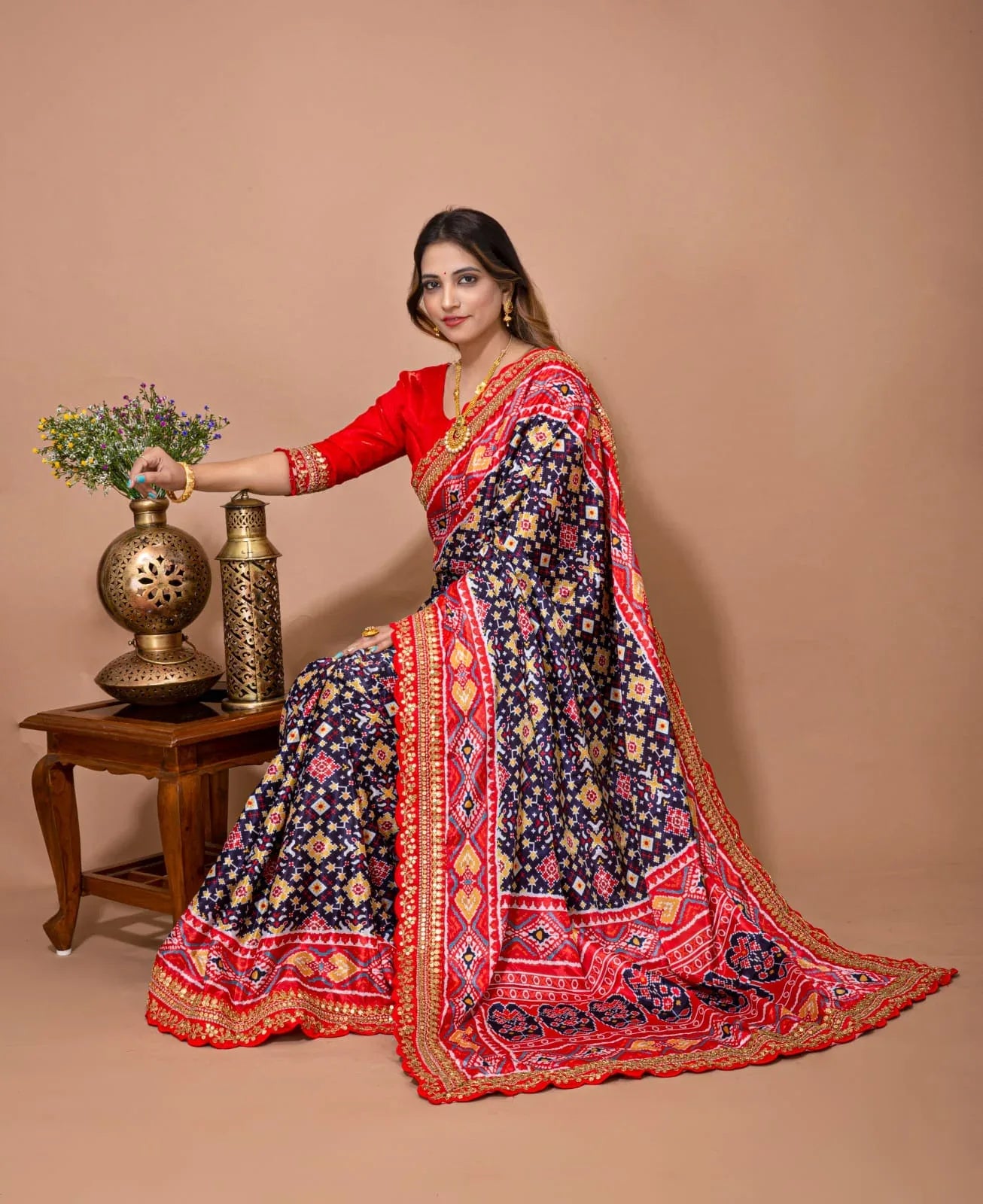 Patola Satin Silk &amp; Digital Print Saree Anant Tex Exports Private Limited