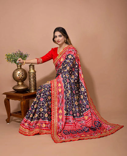 Patola Satin Silk &amp; Digital Print Saree Anant Tex Exports Private Limited
