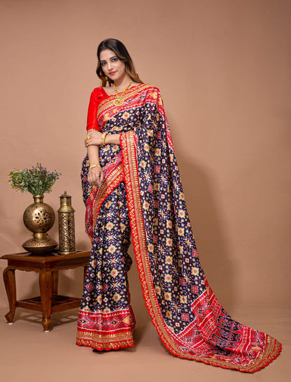 Patola Satin Silk &amp; Digital Print Saree Anant Tex Exports Private Limited