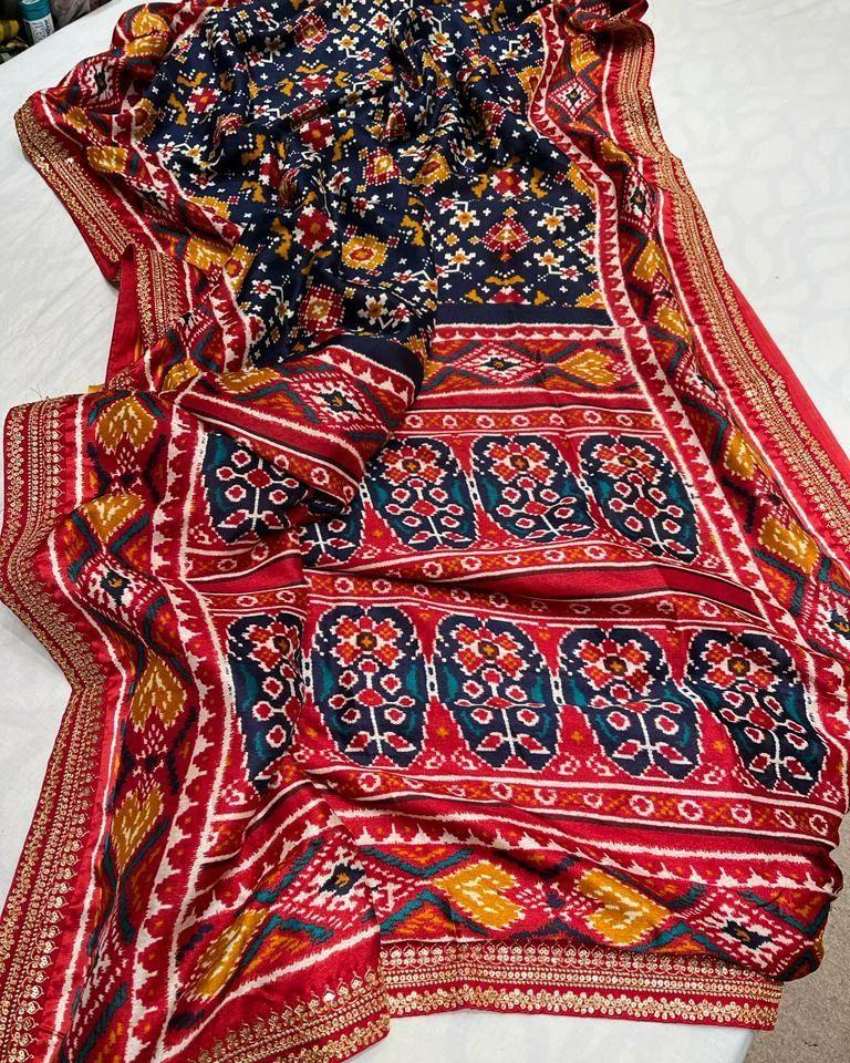 Patola Satin Silk &amp; Digital Print Saree Anant Tex Exports Private Limited