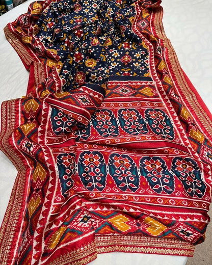 Patola Satin Silk &amp; Digital Print Saree Anant Tex Exports Private Limited