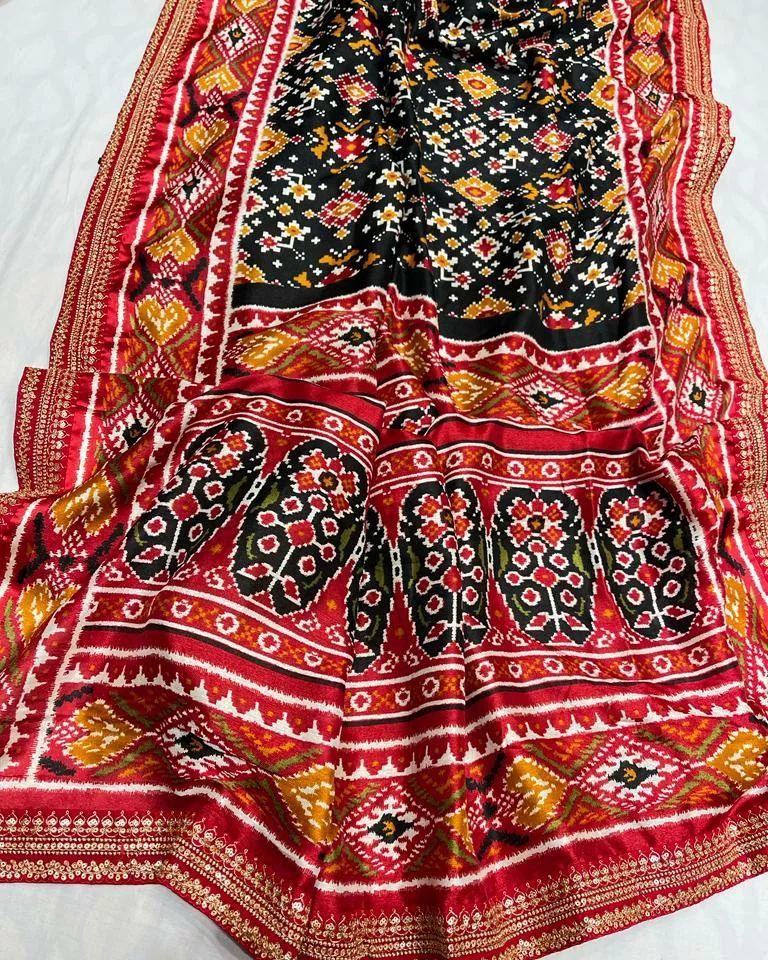 Patola Satin Silk &amp; Digital Print Saree Anant Tex Exports Private Limited