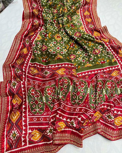 Patola Satin Silk &amp; Digital Print Saree Anant Tex Exports Private Limited