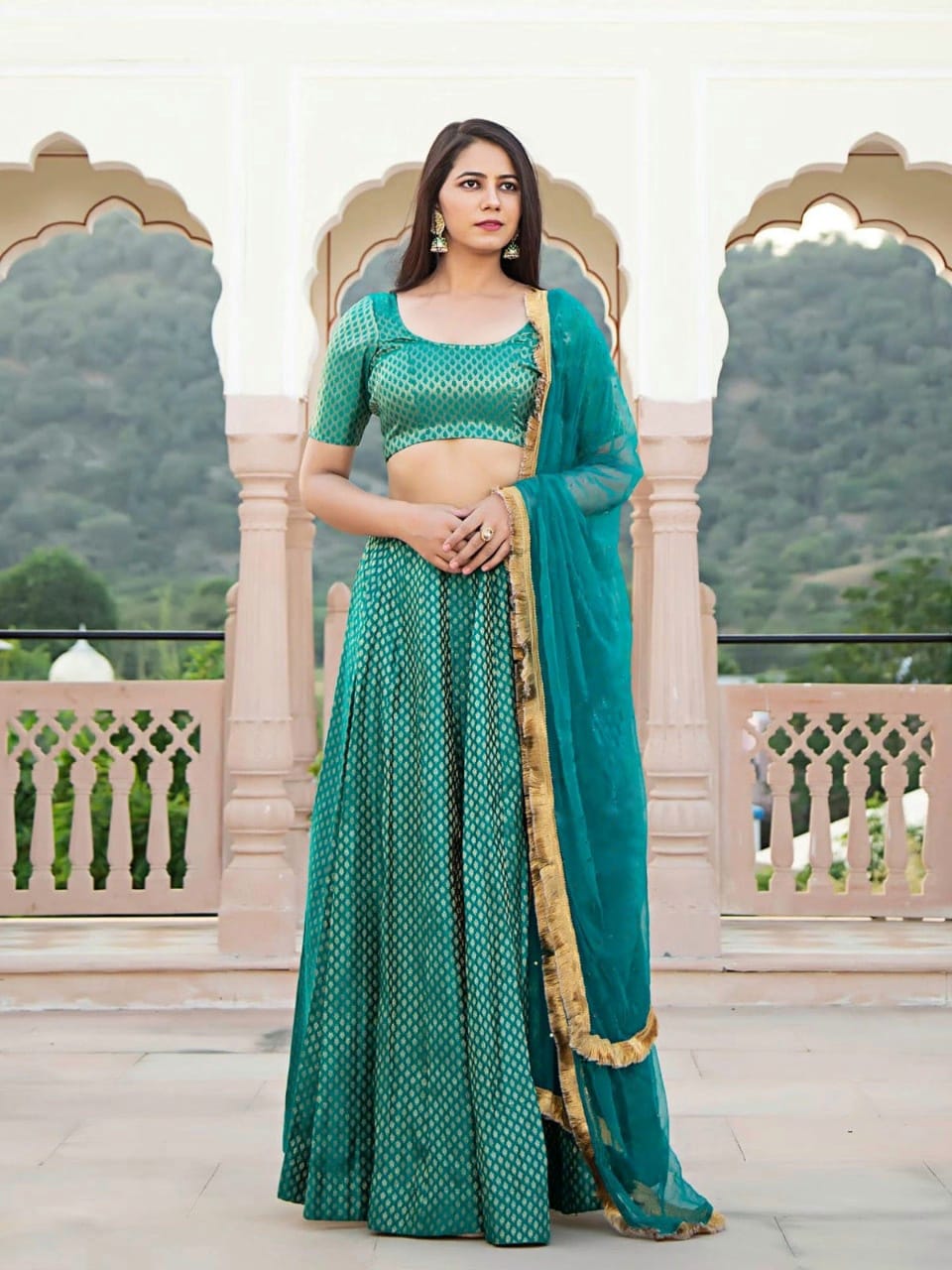 Party Wear Nayra Silk Lehenga Anant Tex Exports Private Limited