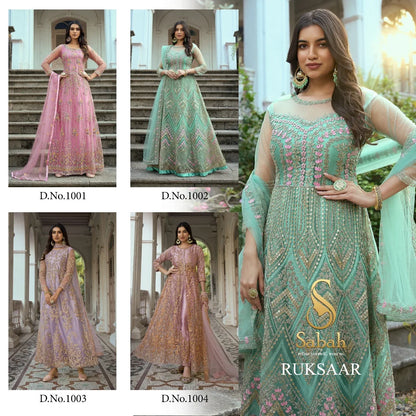 SABAH RUKSAAR DESIGNER LEHENGA SERIES 1001 TO 1004 Anant Tex Exports Private Limited