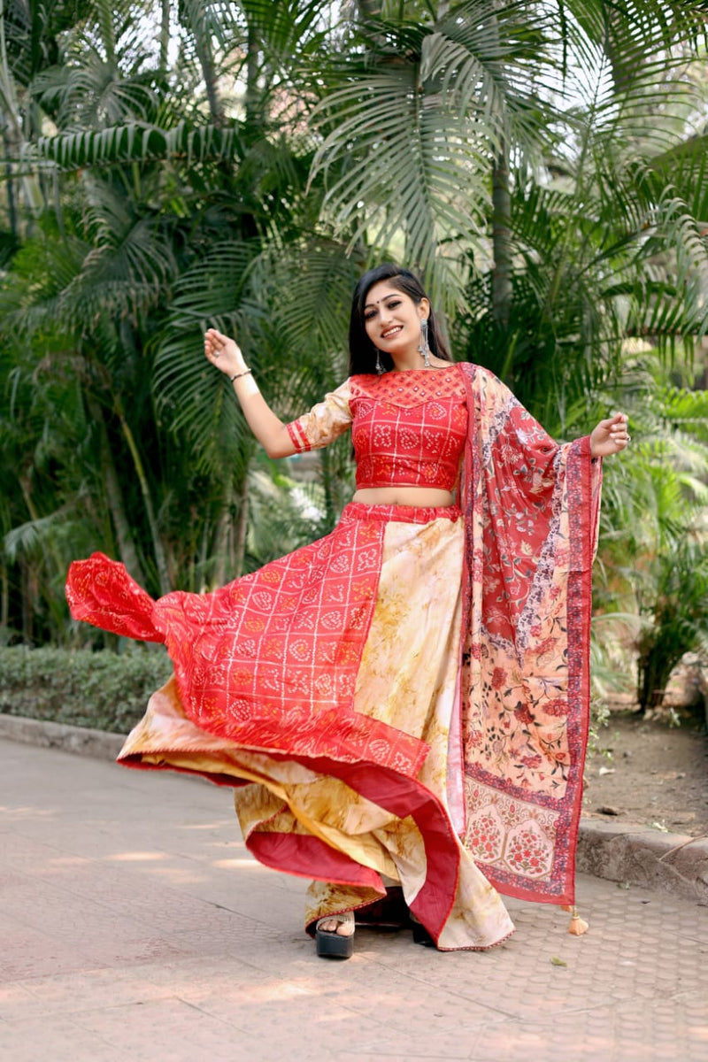 SMOKE BANDHANI PRINT LEHENGA Anant Tex Exports Private Limited