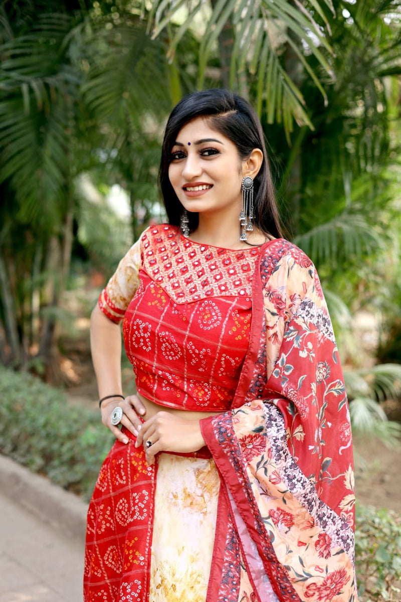 SMOKE BANDHANI PRINT LEHENGA Anant Tex Exports Private Limited