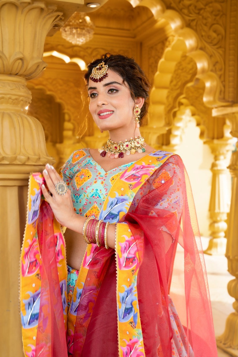 PARTHEE DESIGNER VAISHALI SILK PRINTED LEHENGA CHOLI Anant Tex Exports Private Limited
