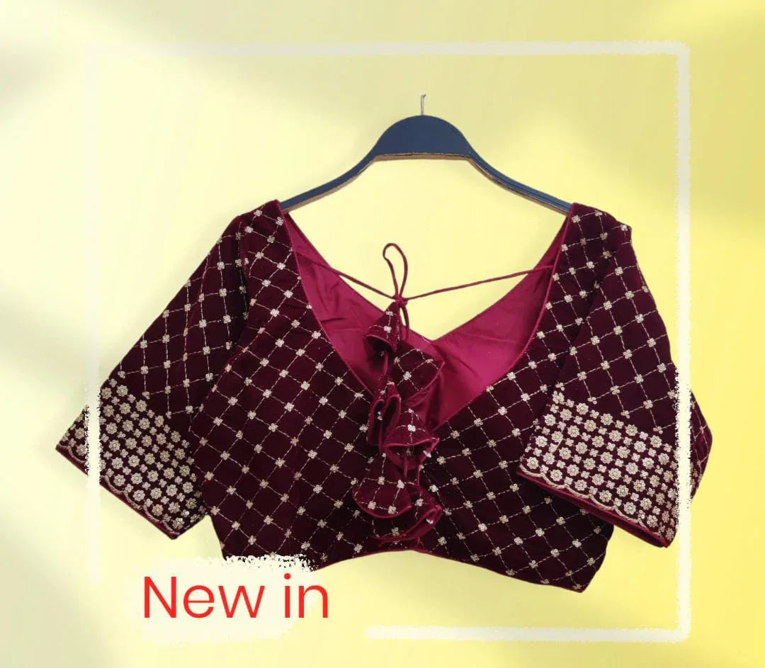 PARTY WEAR VELVET 9 BLOUSE Anant Tex Exports Private Limited