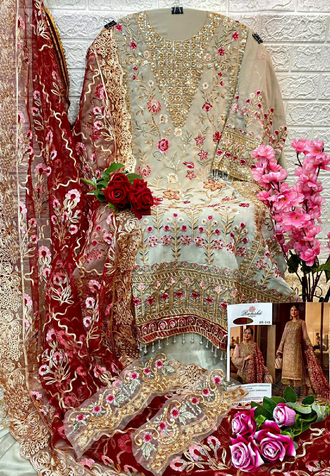 RAMSHA D..NO R-549 EMBROIDERY SUIT Anant Tex Exports Private Limited