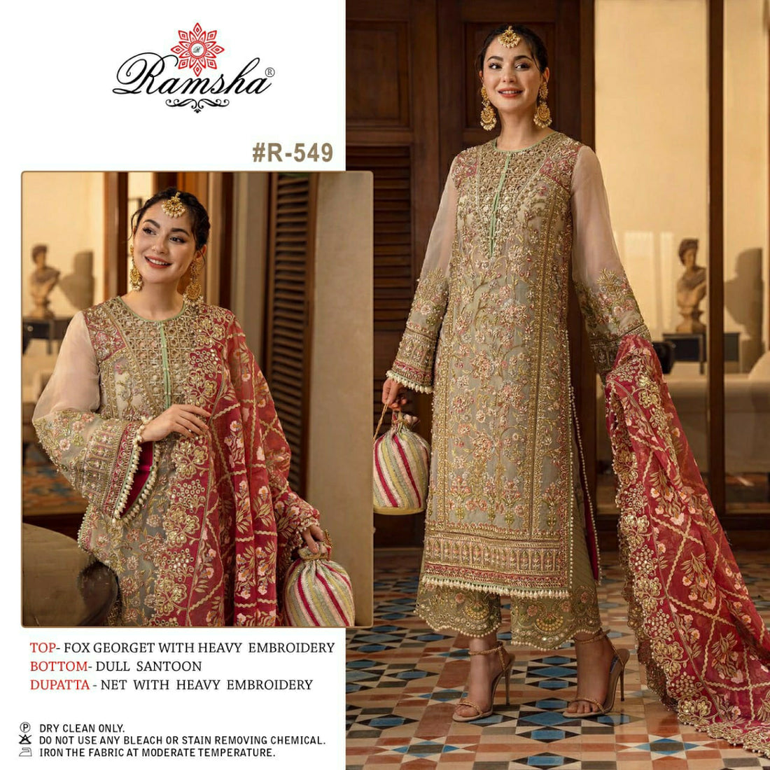 RAMSHA D..NO R-549 EMBROIDERY SUIT Anant Tex Exports Private Limited