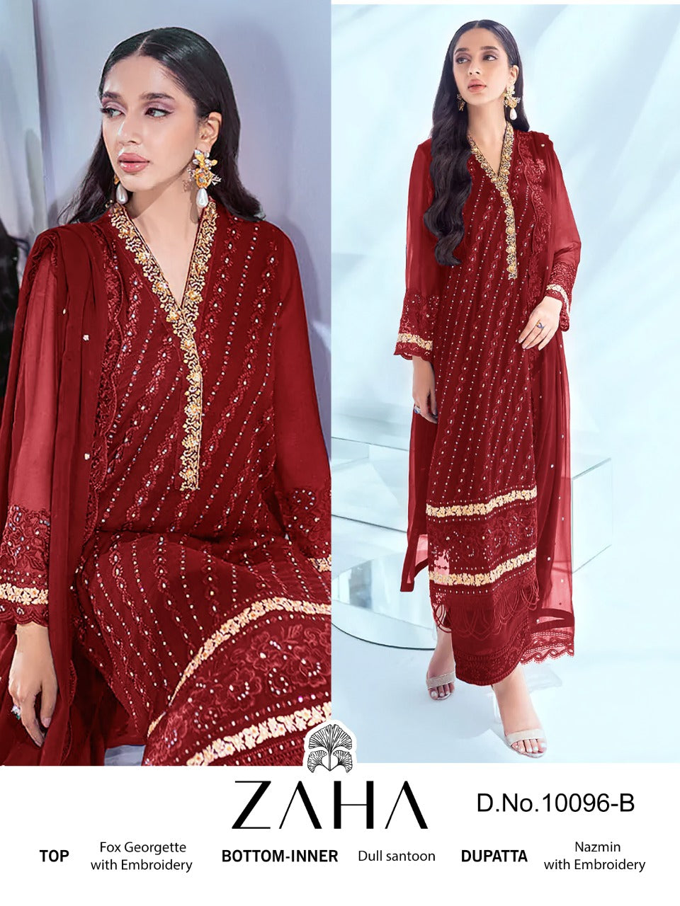 ZAHA D.NO-10096 DESIGNER SUIT Anant Tex Exports Private Limited