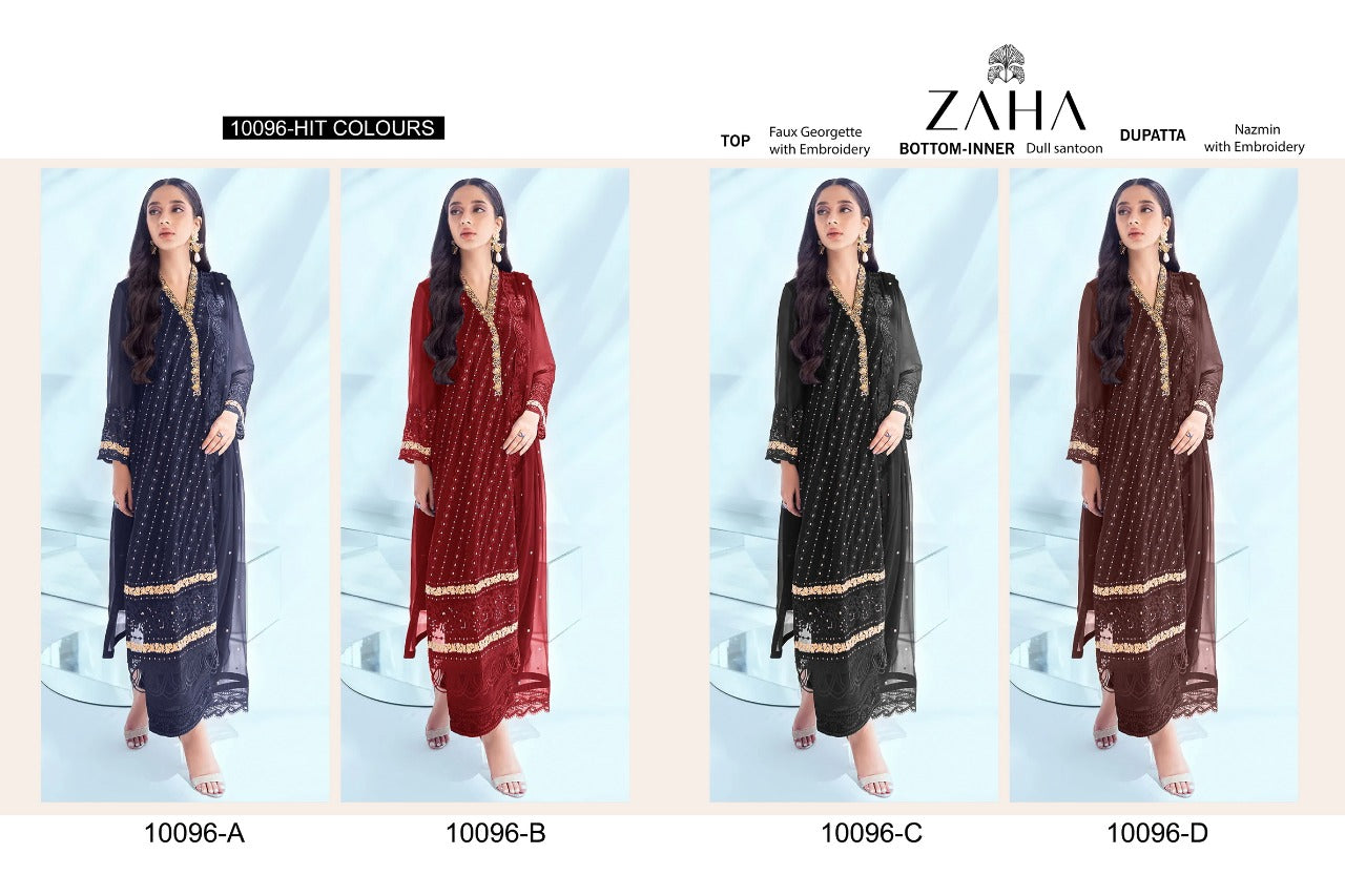 ZAHA D.NO-10096 DESIGNER SUIT Anant Tex Exports Private Limited