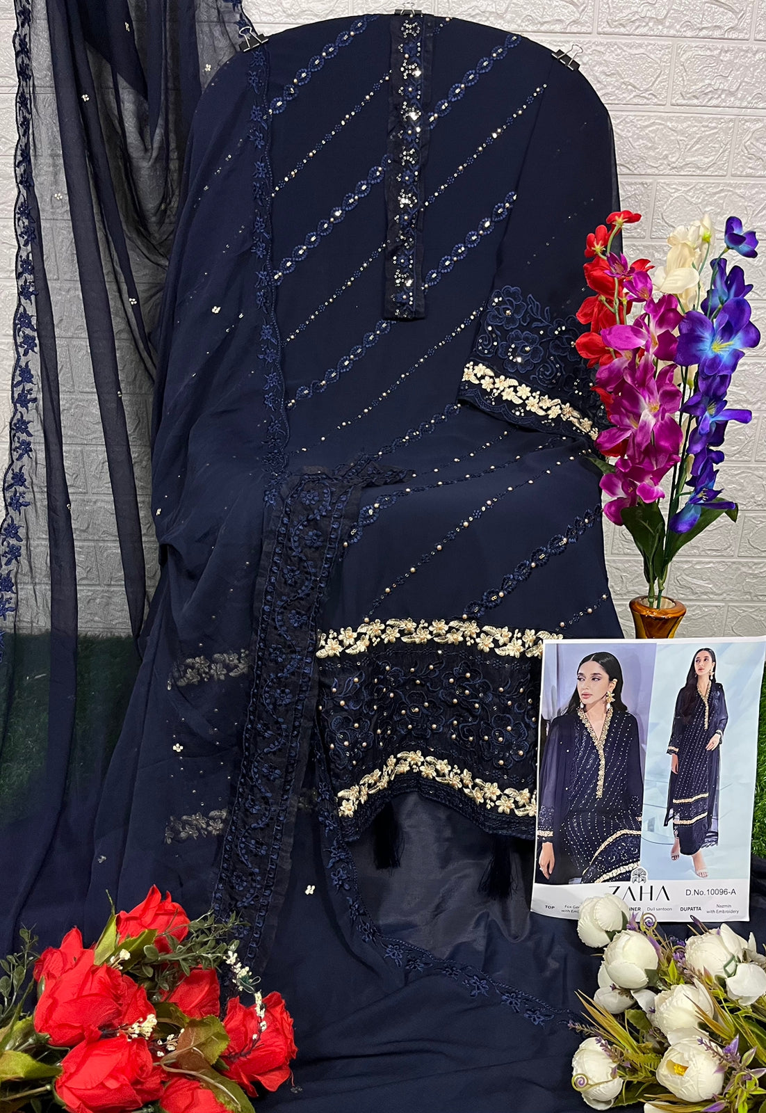 ZAHA D.NO-10096 DESIGNER SUIT Anant Tex Exports Private Limited