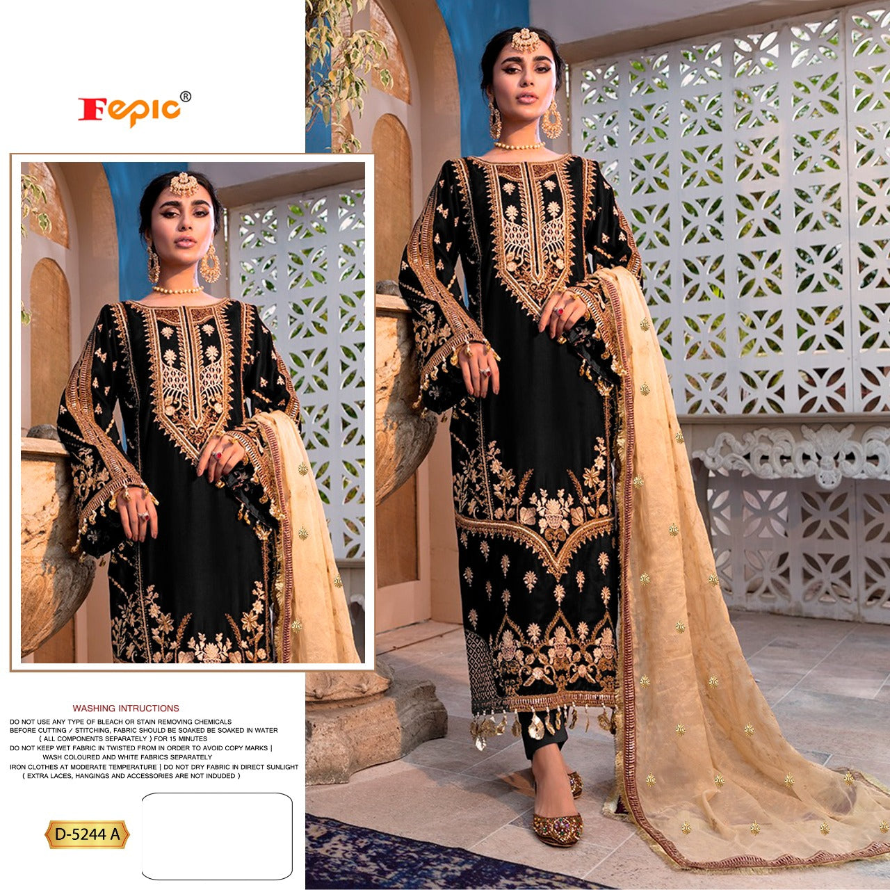 FEPIC ROSEMEEN D-5244  VELVET SUIT Anant Tex Exports Private Limited