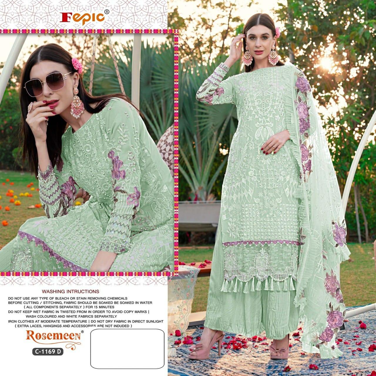 FEPIC ROSEMEEN D.NO C-1169 DESIGNER SUIT Anant Tex Exports Private Limited