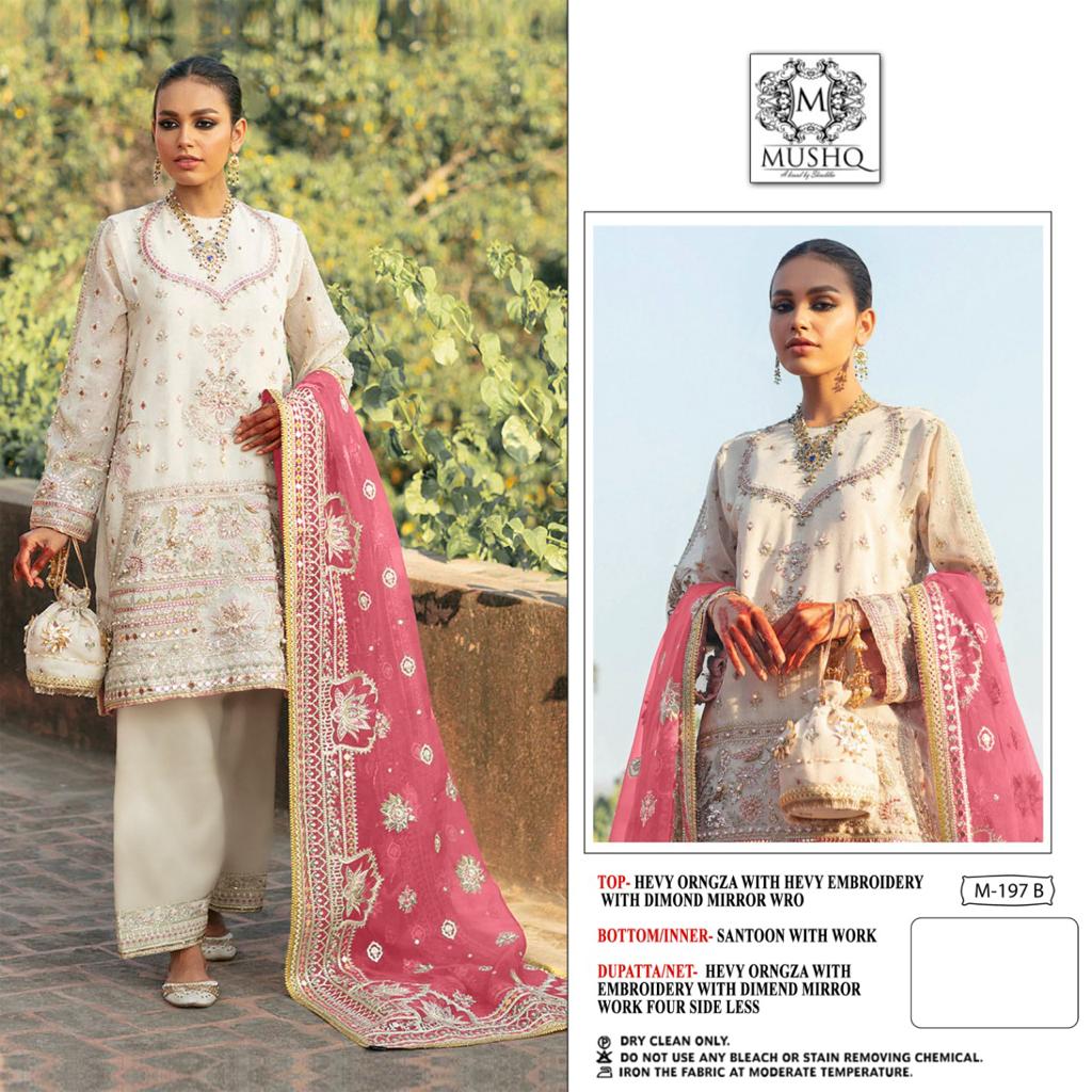MUSHQ D.NO-M-197-AB DESIGNER SUIT Anant Tex Exports Private Limited