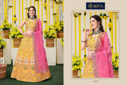 BIVA-MONALISAA VOL-4 14001 To 14004 SERIES LEHENGA Anant Tex Exports Private Limited