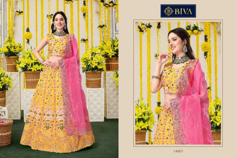 BIVA-MONALISAA VOL-4 14001 To 14004 SERIES LEHENGA Anant Tex Exports Private Limited