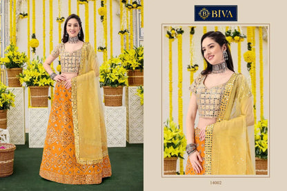BIVA-MONALISAA VOL-4 14001 To 14004 SERIES LEHENGA Anant Tex Exports Private Limited