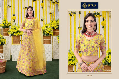 BIVA-MONALISAA VOL-4 14001 To 14004 SERIES LEHENGA Anant Tex Exports Private Limited