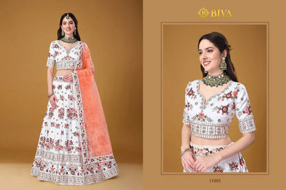 BIVA-MONALISAA VOL-1 11001 TO 11007 SERIES LEHENGA Anant Tex Exports Private Limited