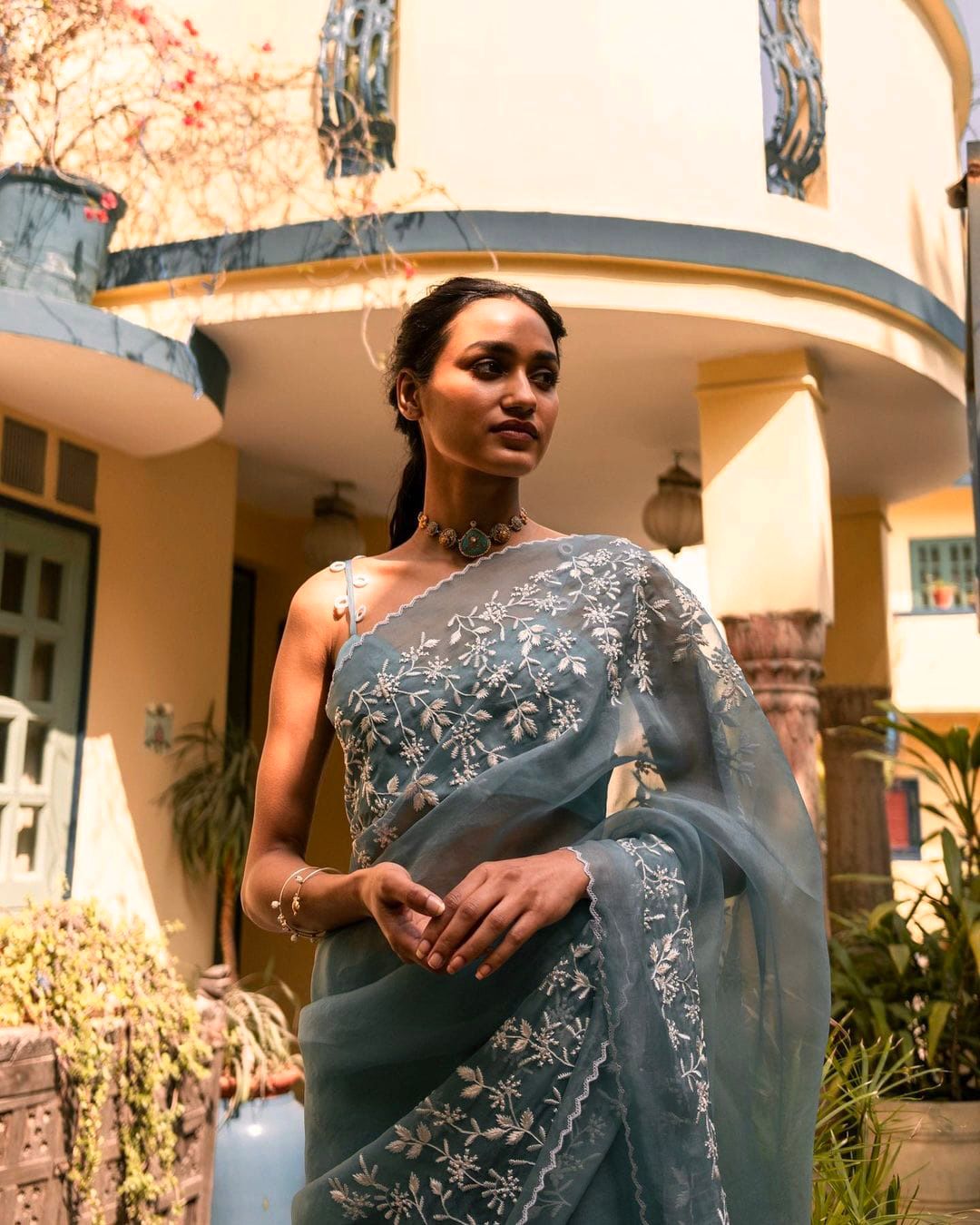 Shobhita Heavy Organza Silk Saree Anant Tex Exports Private Limited