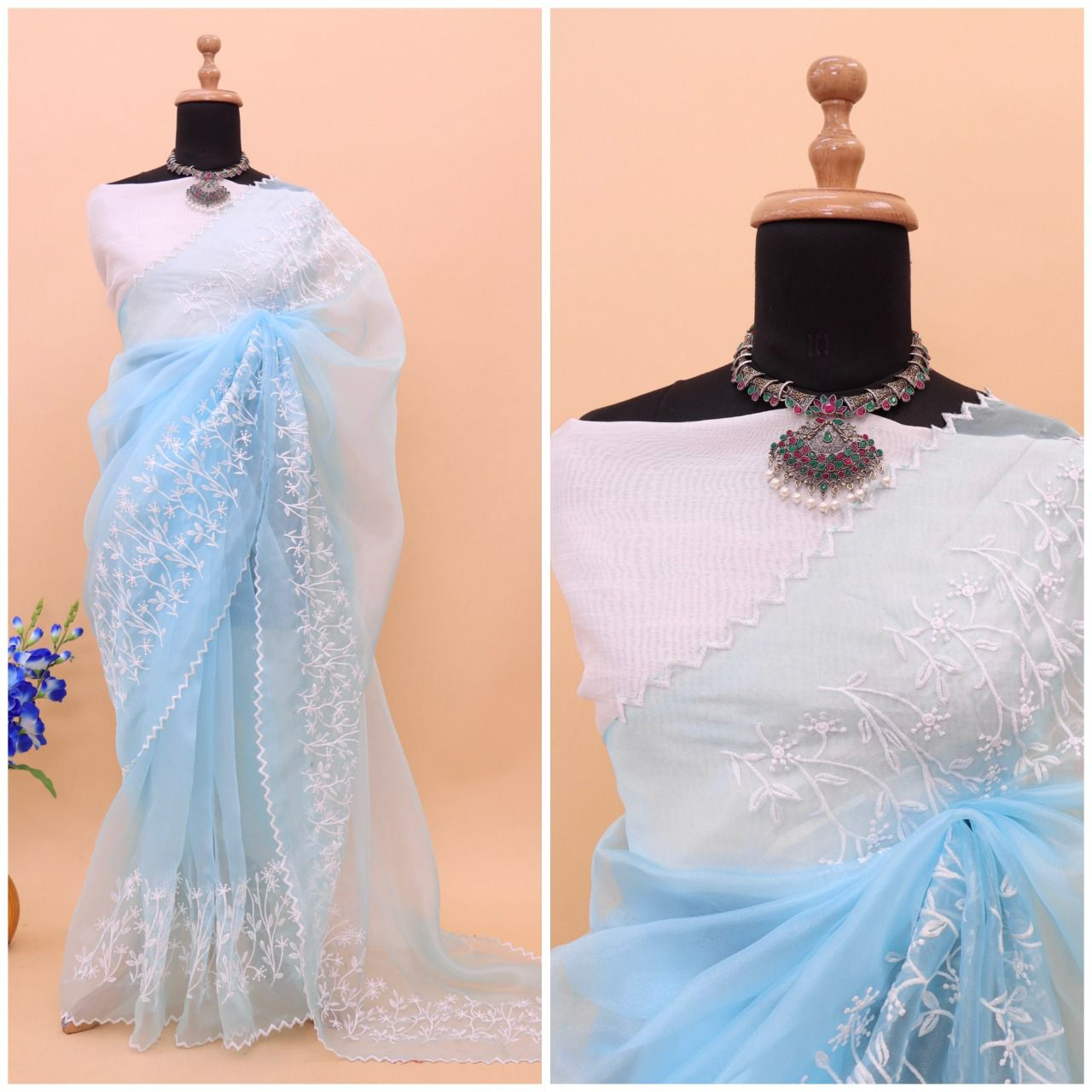 Shobhita Heavy Organza Silk Saree Anant Tex Exports Private Limited