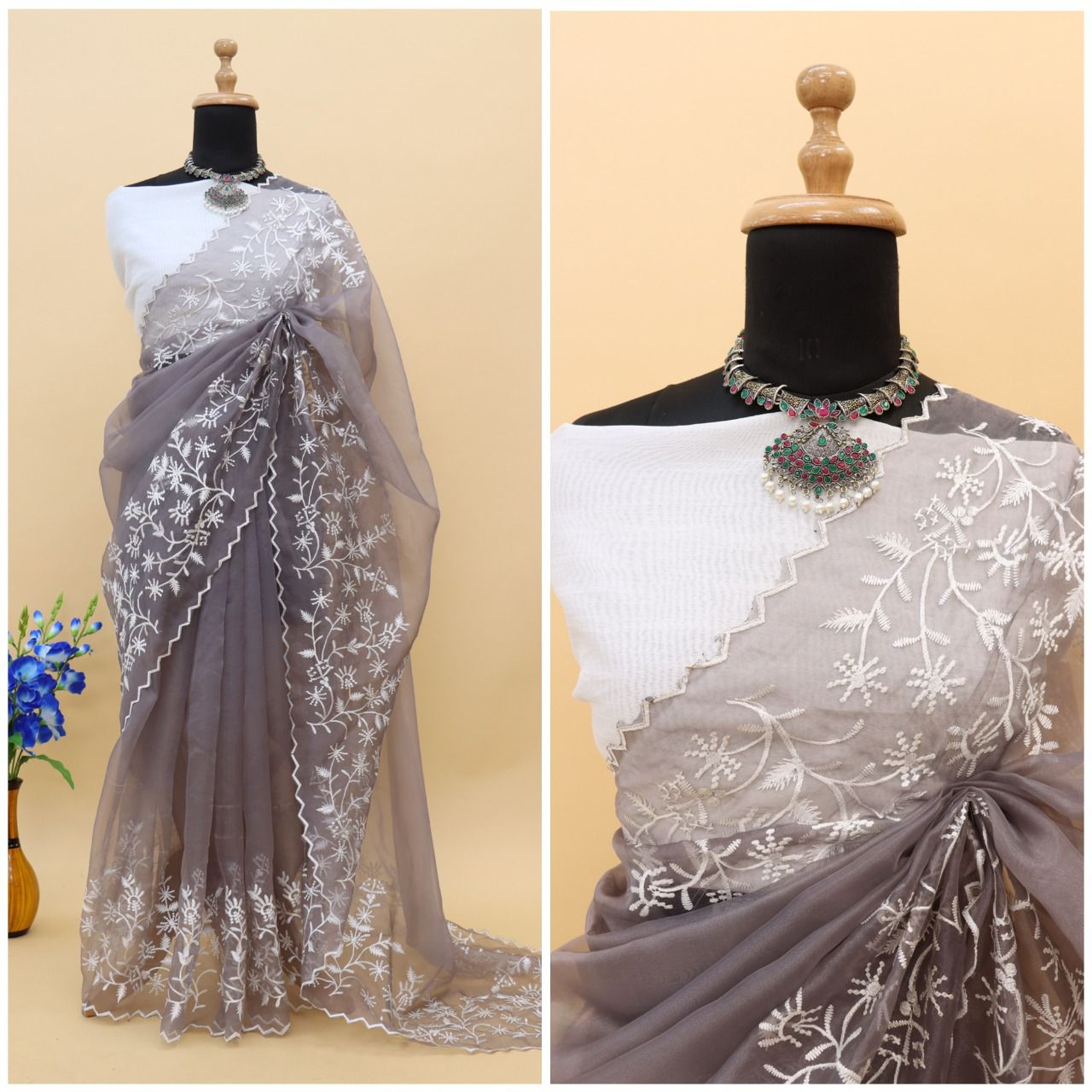 Shobhita Heavy Organza Silk Saree Anant Tex Exports Private Limited