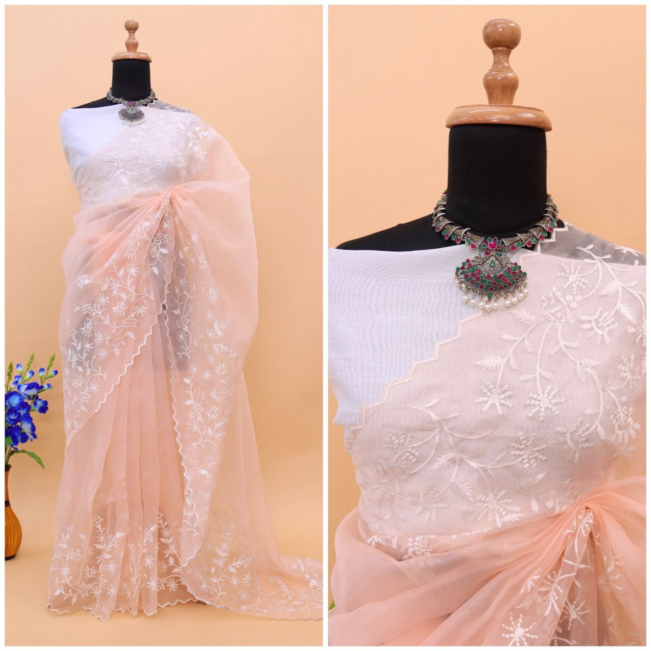 Shobhita Heavy Organza Silk Saree Anant Tex Exports Private Limited