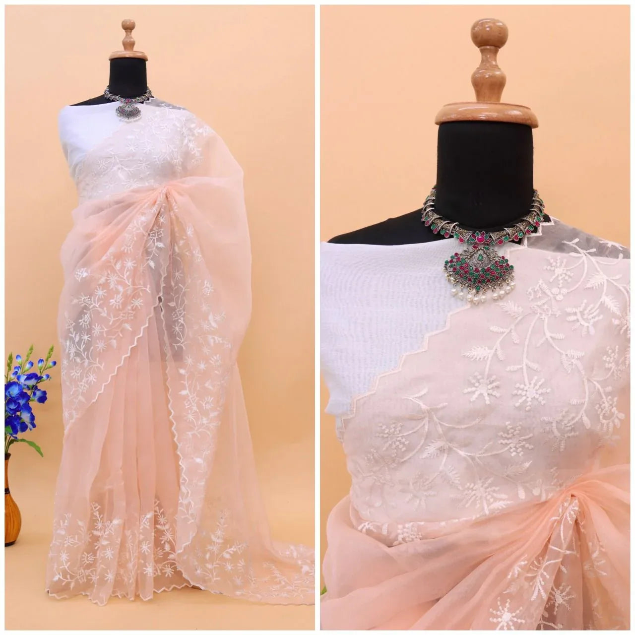 Shobhita Heavy Organza Silk Saree Anant Tex Exports Private Limited