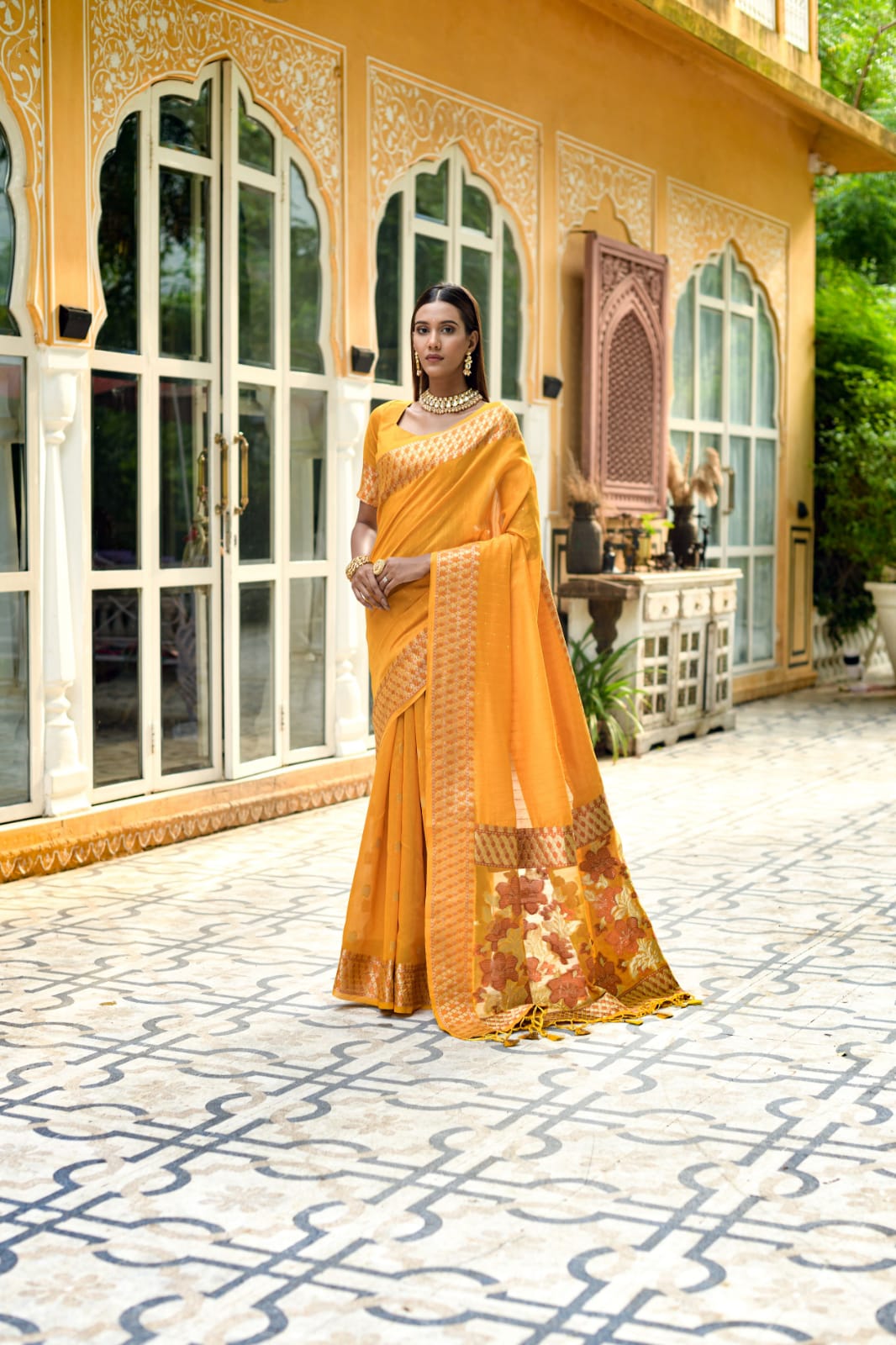 Premium Linen Silk Saree Anant Tex Exports Private Limited